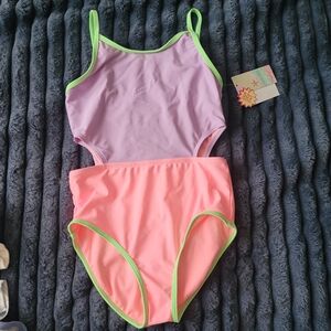 Kids Swimwear Set in Pink and Purple